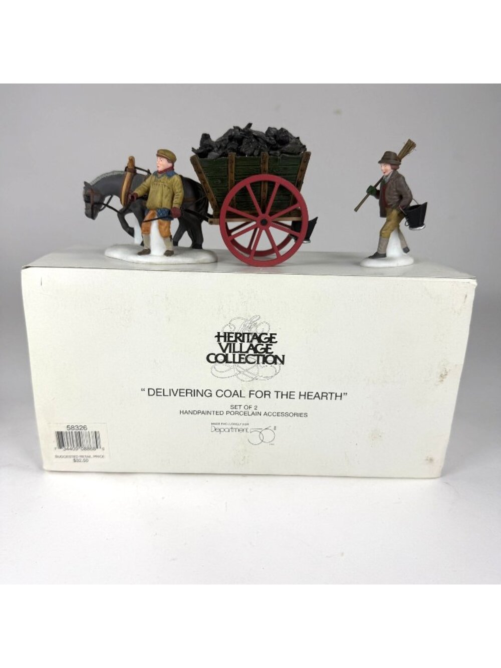 Department 56 Delivering Coal for the Hearth Heritage Village Retired